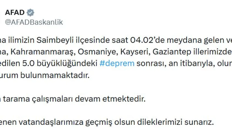 Adana'da 5 büyüklüğünde deprem (2)