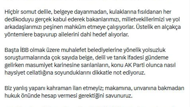 AK Parti'li Büyükgümüş: Siyasi yankesiciliğe derhal son verin