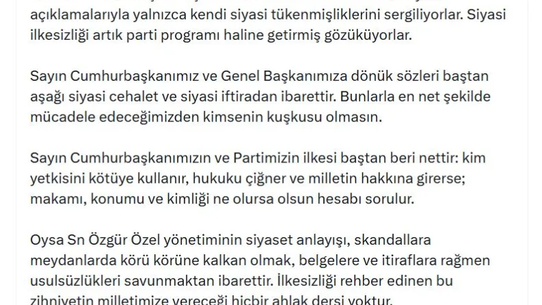 AK Parti'li Çelik: Bu zihniyetin milletimize vereceği hiçbir ahlak dersi yok