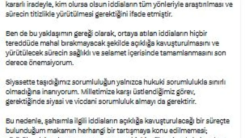 AK Parti'li Kaya: Tüm görevlerimden affımı Sayın Genel Başkanımızdan istedim