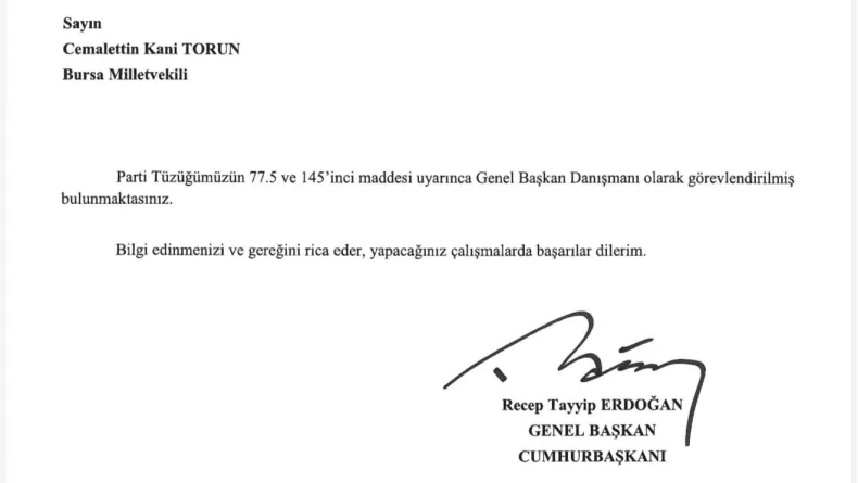 AK Parti'ye katılan Bursa Milletvekili Torun, Genel Başkan Danışmanı oldu