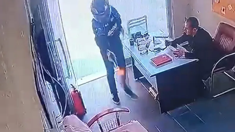 Akaryakıt istasyonundaki silahlı saldırının görüntüleri ortaya çıktı