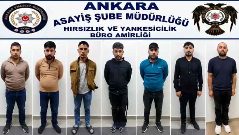 Ankara'da hırsızlık şebekesine operasyon; 7 tutuklama