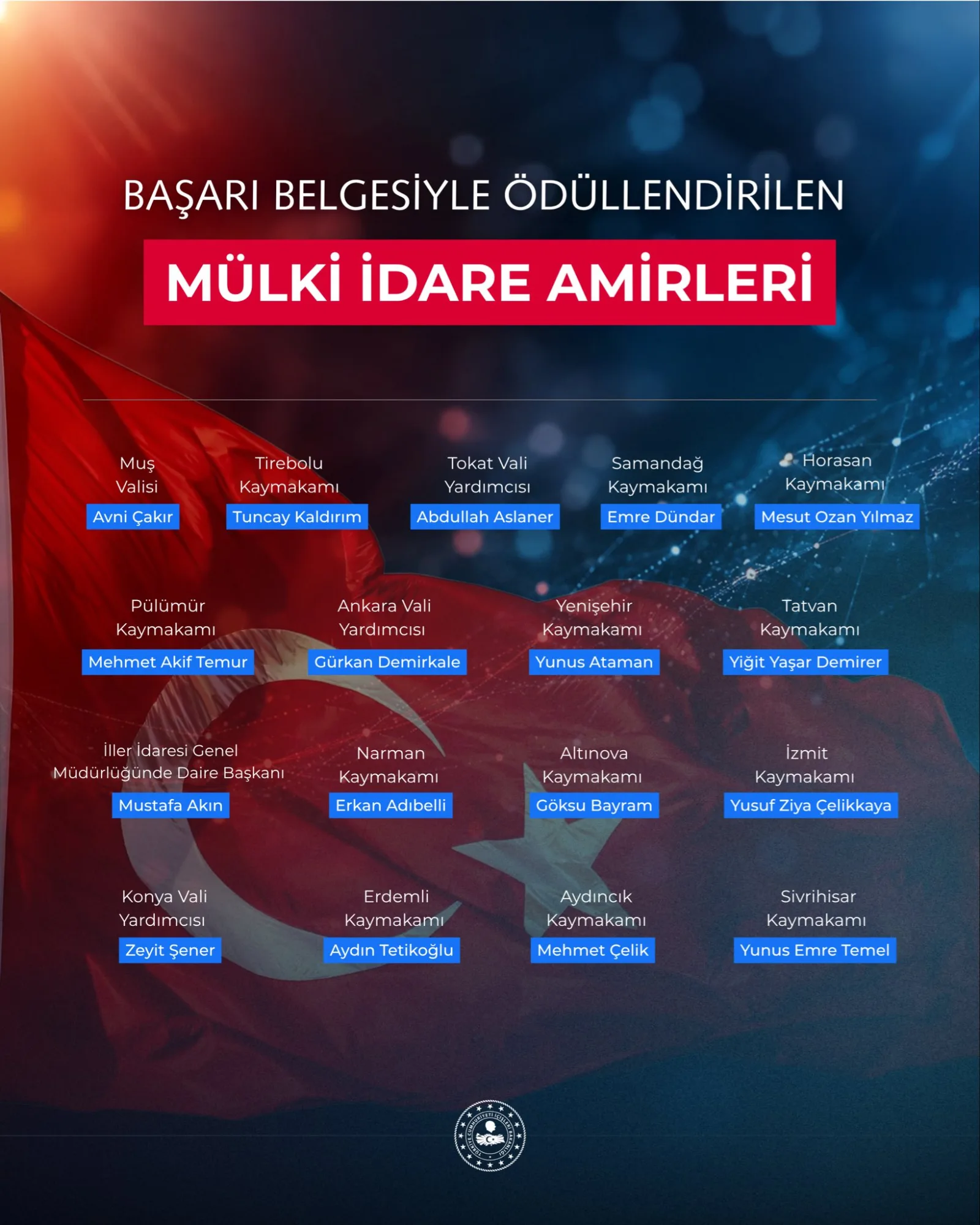 Bakan Çiftçi, 17 mülki idare amirine başarı belgesi verdi