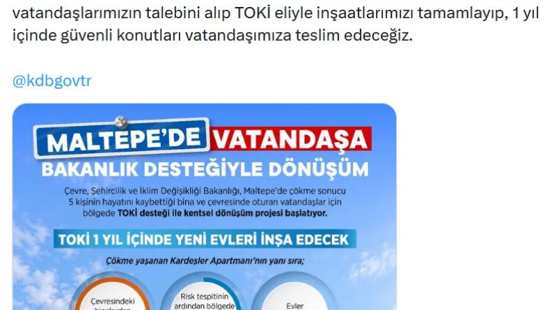 Bakan Kurum: Hiçbir vatandaşımız riskli binalara mahkum değil