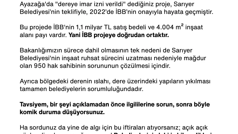 Bakan Kurum, Özgür Özel'e: Söylediğin her şey yalan