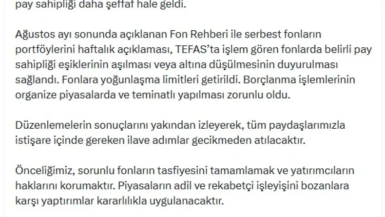 Bakan Şimşek: Piyasaların işleyişini bozanlara yaptırımlar kararlılıkla uygulanacaktır