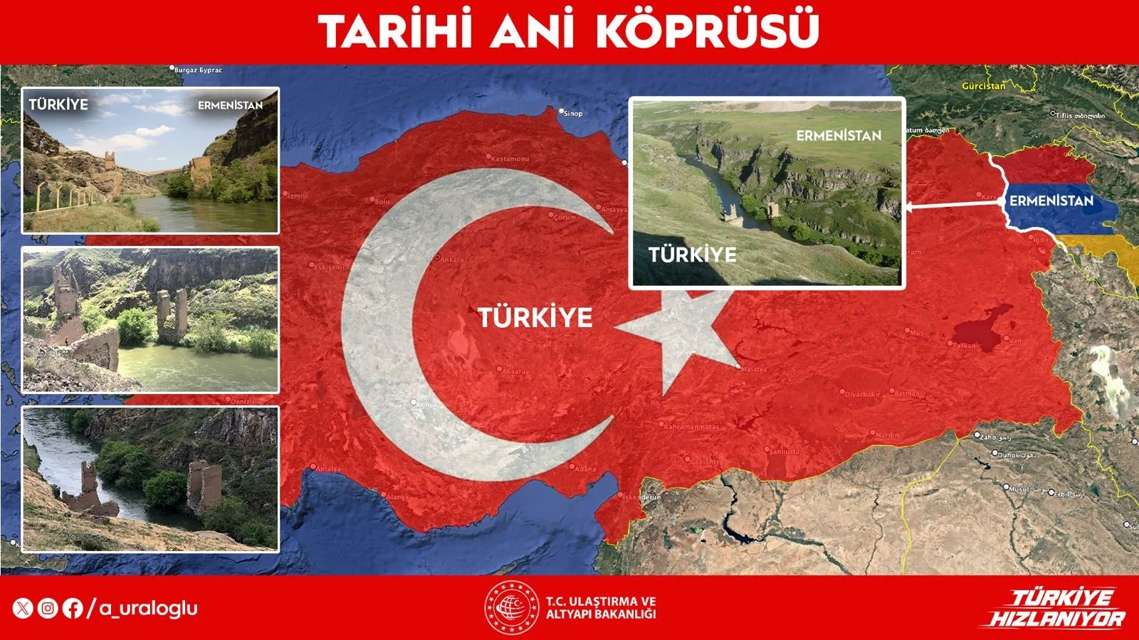 Bakan Uraloğlu: Ani Köprüsü'nün yeniden inşası için ihale sürecini tamamladık