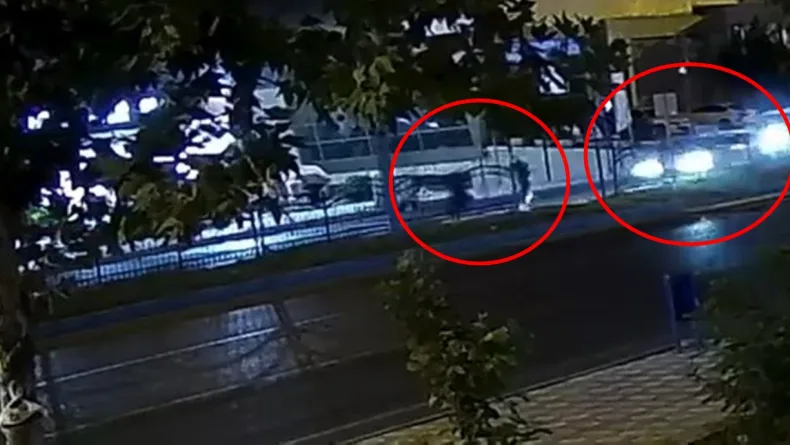 Batman’da otomobilin yayalara çarptığı kaza kamerada