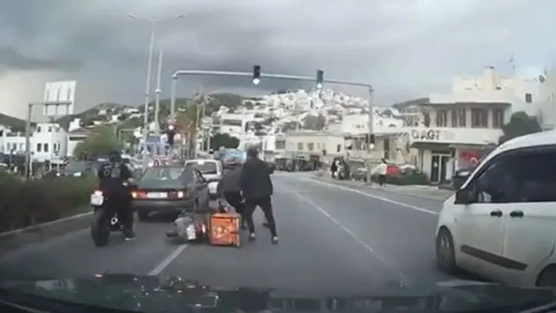 Bodrum’da trafikte kuryeye saldıran 2 kişiye 360 bin lira ceza