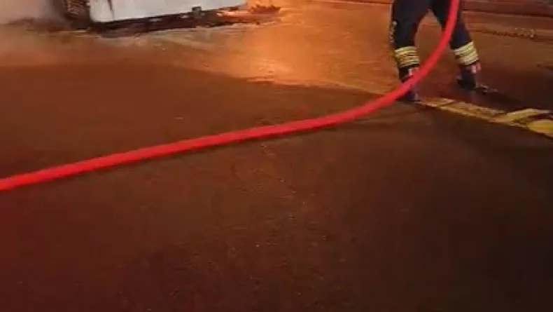 Bolu'da yolcu otobüsü alev alev yandı