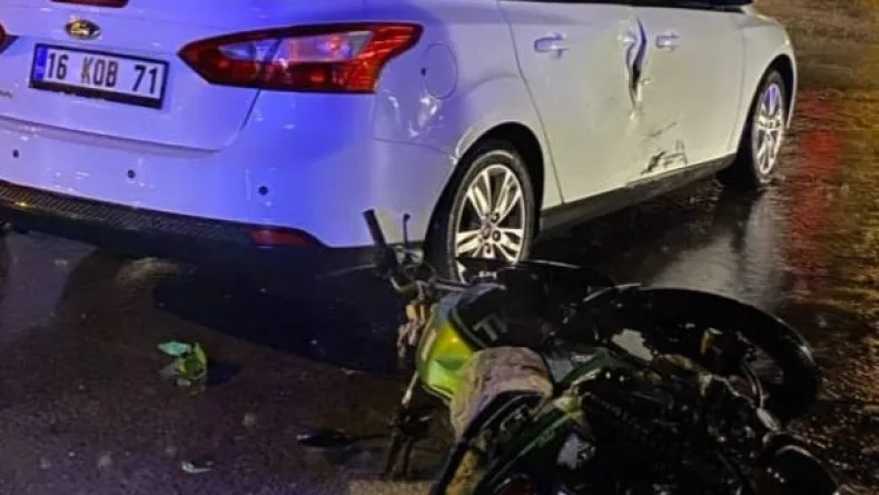 Bursa'da otomobille motosiklet çarpıştı: 2 yaralı