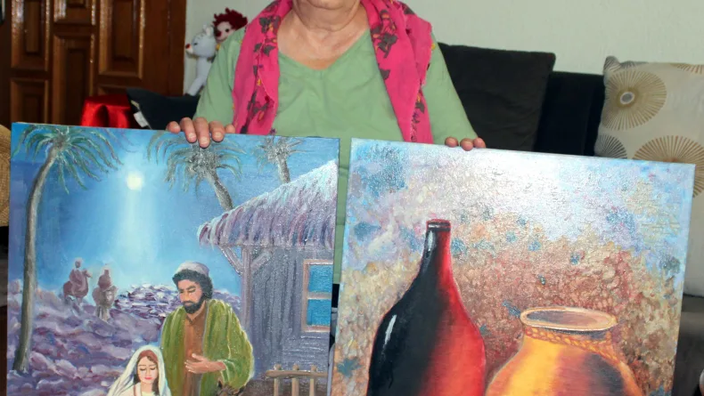 Çocukluk hayali resmi, 65 yaşından sonra tuvale taşıdı