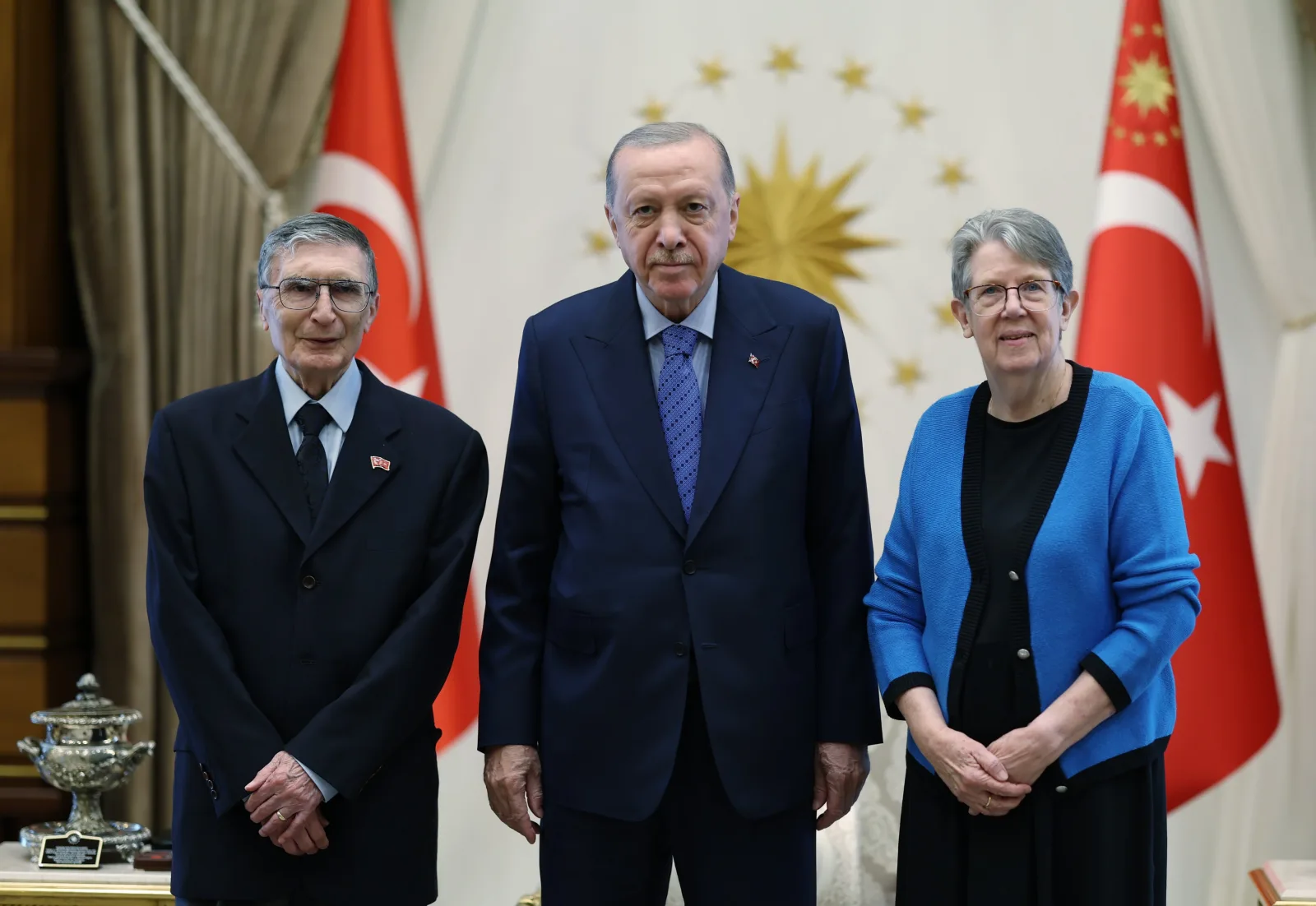 Cumhurbaşkanı Erdoğan, Aziz Sancar'ı kabul etti