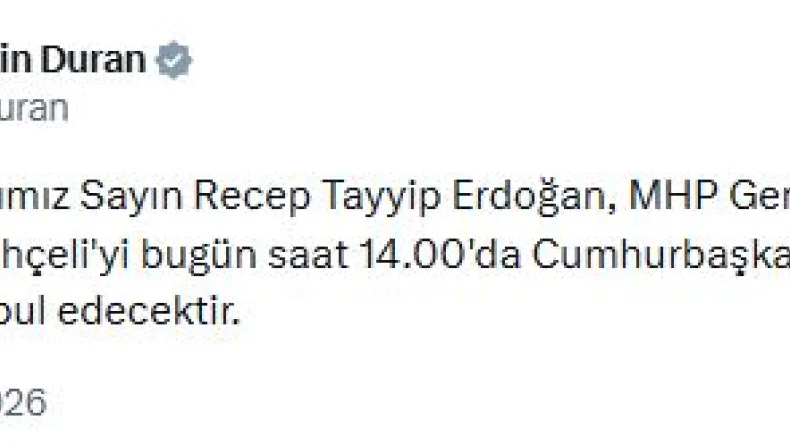 Cumhurbaşkanı Erdoğan, Bahçeli ile görüşecek