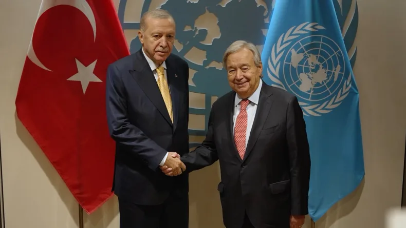 Cumhurbaşkanı Erdoğan, BM Genel Sekreteri Guterres ile bir araya geldi