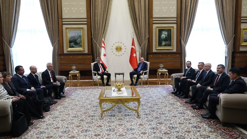 Cumhurbaşkanı Erdoğan, KKTC Cumhurbaşkanı Erhürman ile görüştü (2)