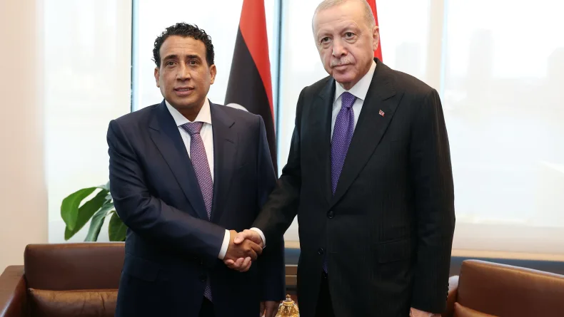 Cumhurbaşkanı Erdoğan, Libya Başkanlık Konseyi Başkanı Menfi’yi kabul etti