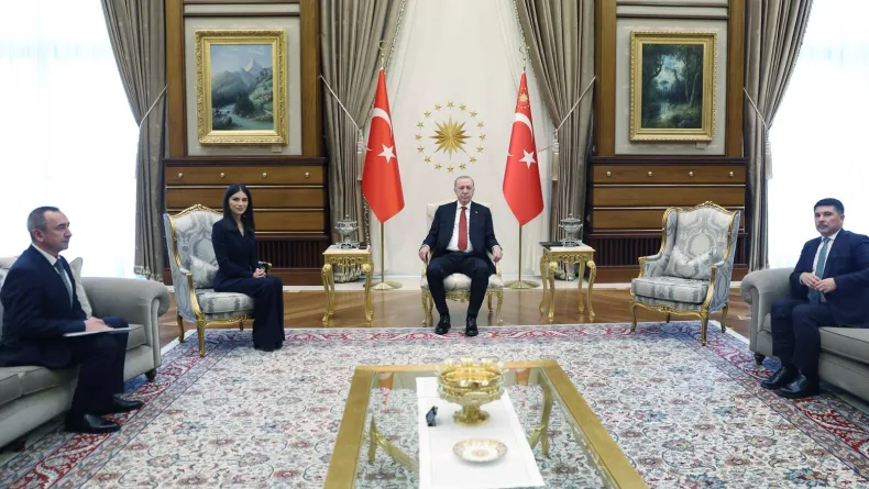 Cumhurbaşkanı Erdoğan, Özbekistan Cumhurbaşkanlığı İdaresi Başkanı Mirziyoyeva'yı kabul etti