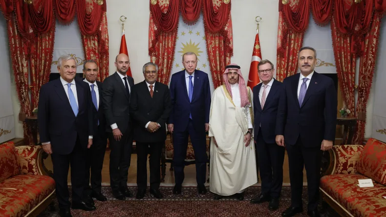 Cumhurbaşkanı Erdoğan, R4 ve R4+E3 Dışişleri Bakanları Toplantıları için Türkiye'ye gelen dışişleri bakanlarını kabul etti