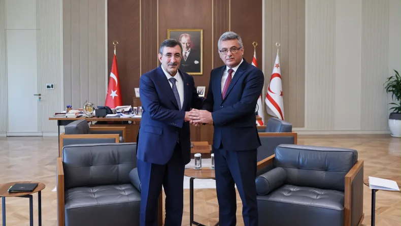 Cumhurbaşkanı Yardımcısı Yılmaz, KKTC Cumhurbaşkanı Erhürman ile görüştü