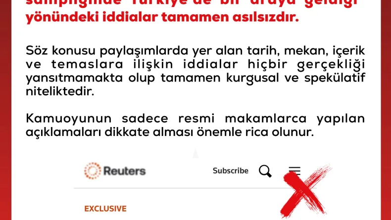 DMM’den MİT ev sahipliğinde görüşme iddialarına yalanlama