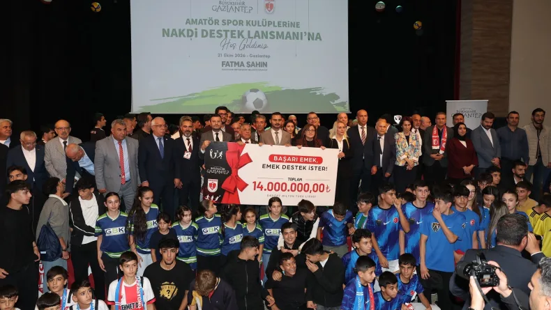 Gaziantep Büyükşehir Belediyesi'nden amatör spor kulüplerine 14 milyon liralık destek