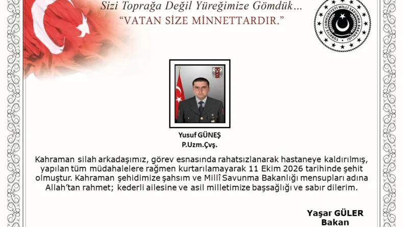 Görevi sırasında rahatsızlanan asker şehit oldu (2)