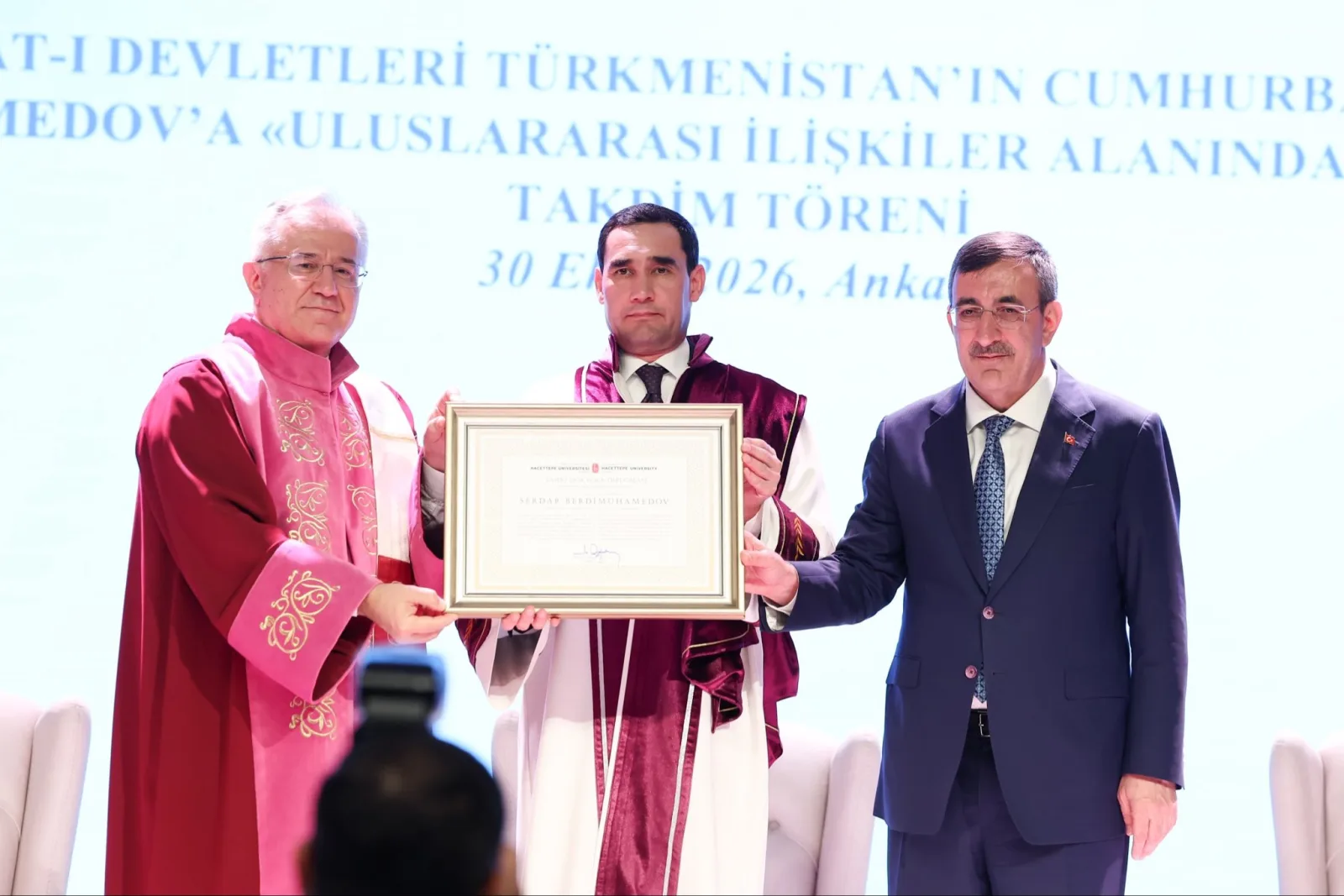 Hacettepe Üniversitesi'nden Türkmenistan Devlet Başkanı Berdimuhamedov’a fahri doktora