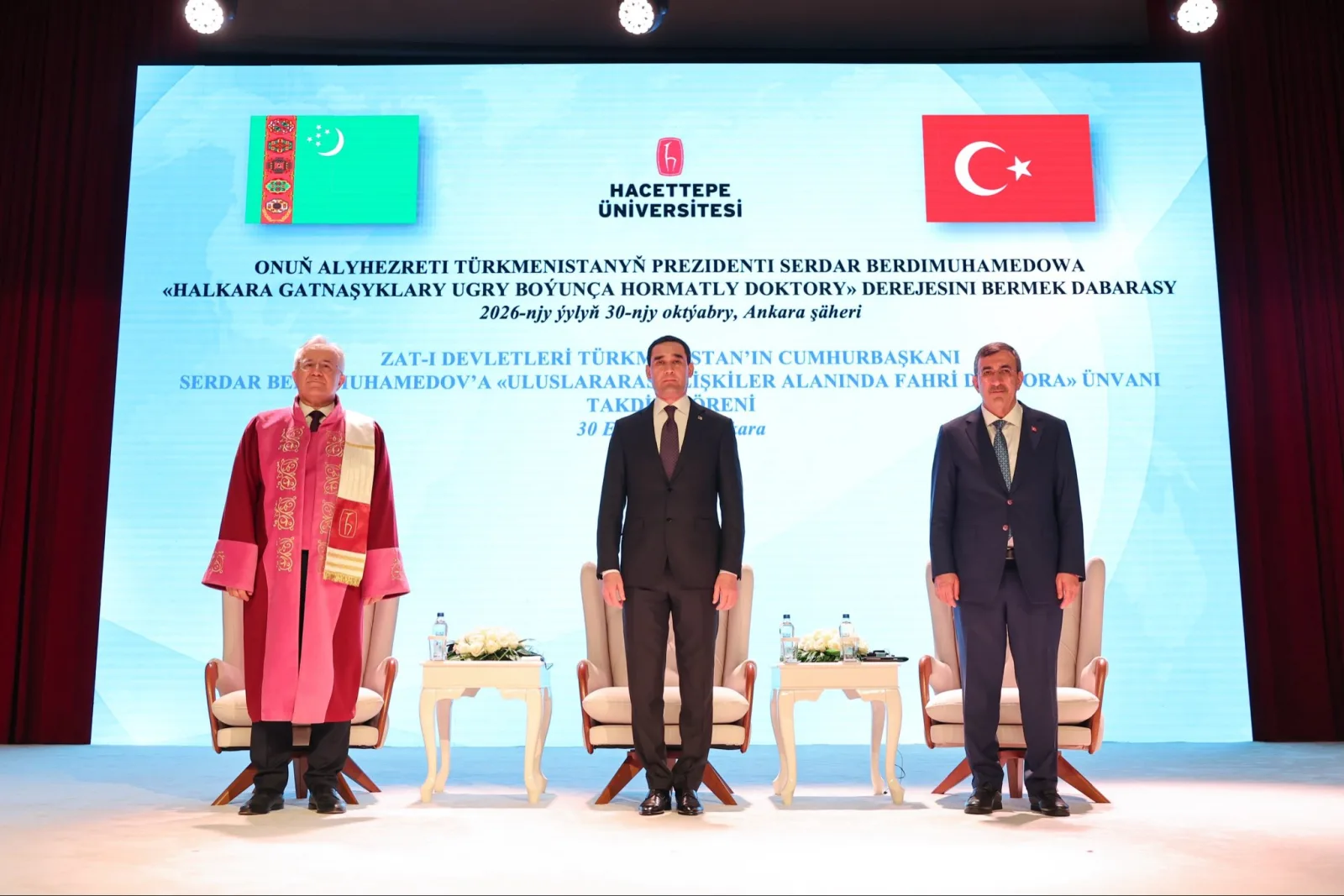 Hacettepe Üniversitesi'nden Türkmenistan Devlet Başkanı Berdimuhamedov’a fahri doktora