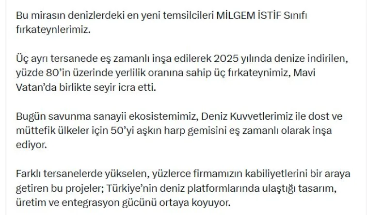 Haluk Görgün'den 'Deniz Kuvvetleri Günü' mesajı