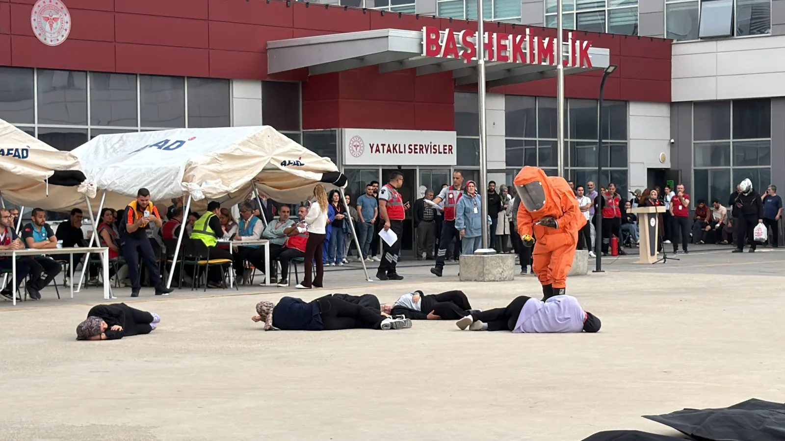Hastanede bombalı saldırı tatbikatı