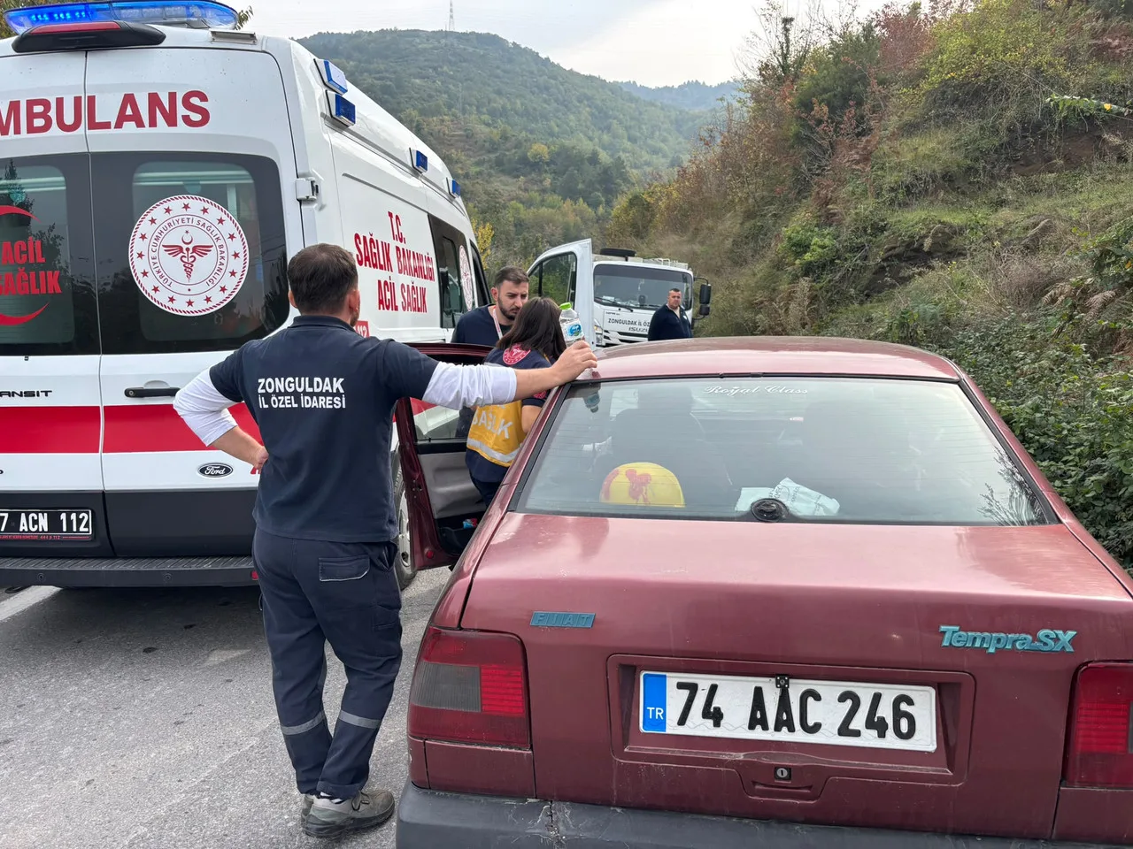Hastaneye gitmek için yola çıktığı aracının direksiyonunda baygın bulundu