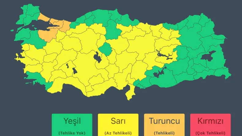İçişleri Bakanlığı'ndan 'sağanak' ve 'fırtına' uyarısı