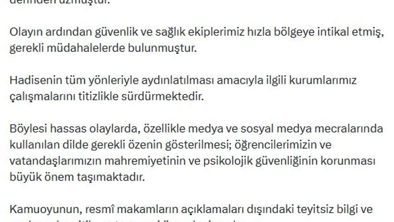İletişim Başkanı Duran'dan Manisa'daki olaya ilişkin açıklama