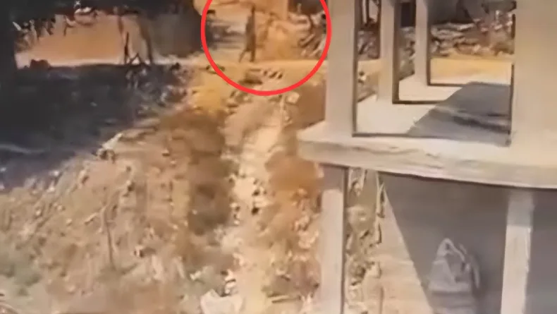 İnşaatta yatan köpeğe sopayla şiddet uyguladı; o anlar kamerada