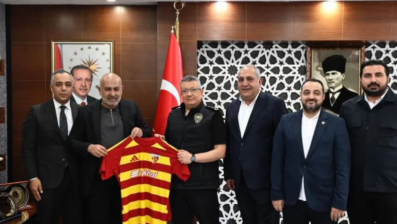 Kayserispor heyetinden Kayseri İl Emniyet Müdürü Sinan Ergen'e ziyaret