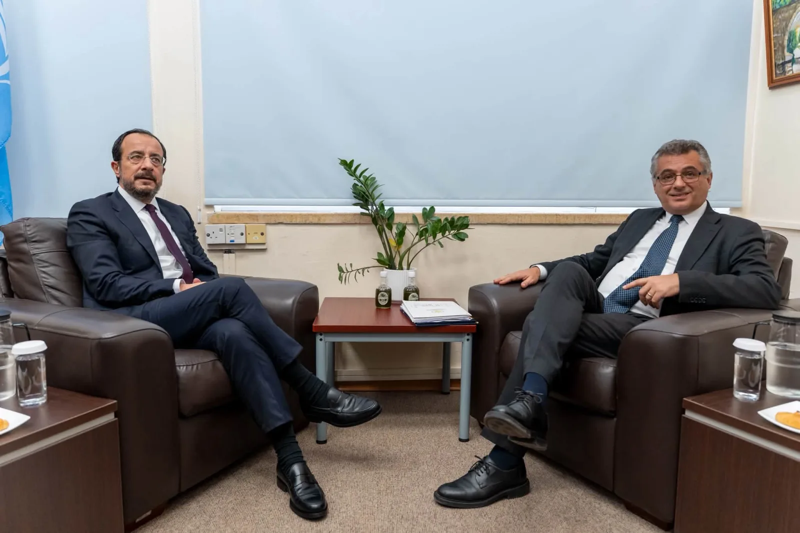 KKTC Cumhurbaşkanı Erhürman ile GKRY lideri Hristodulidis bir araya geldi