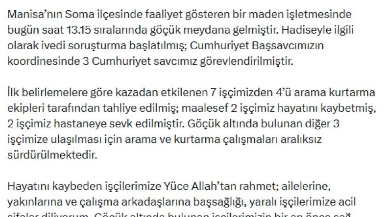 Manisa'da maden ocağında göçük: 2 ölü (7)