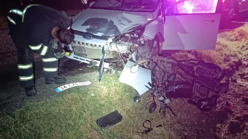 Mardin’de otomobille çarpışan motosiklette 1 ölü 1 yaralı