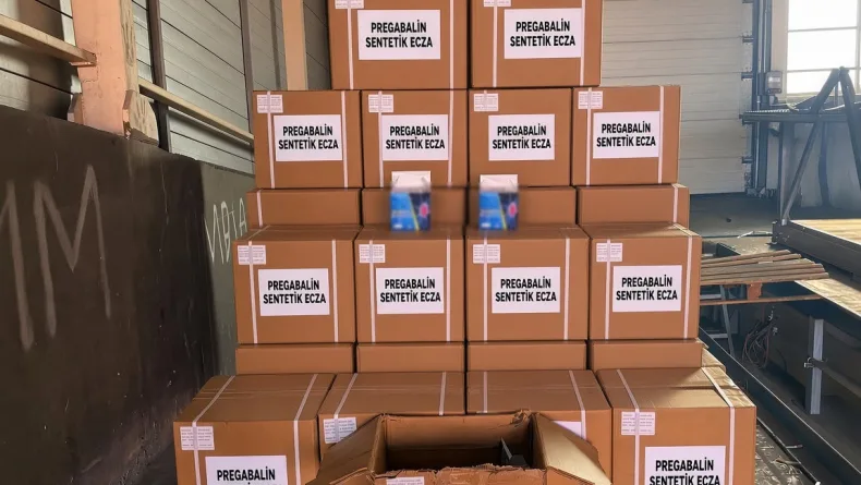 Mersin'de 1 ton 716 kilogram pregabalin ele geçirildi