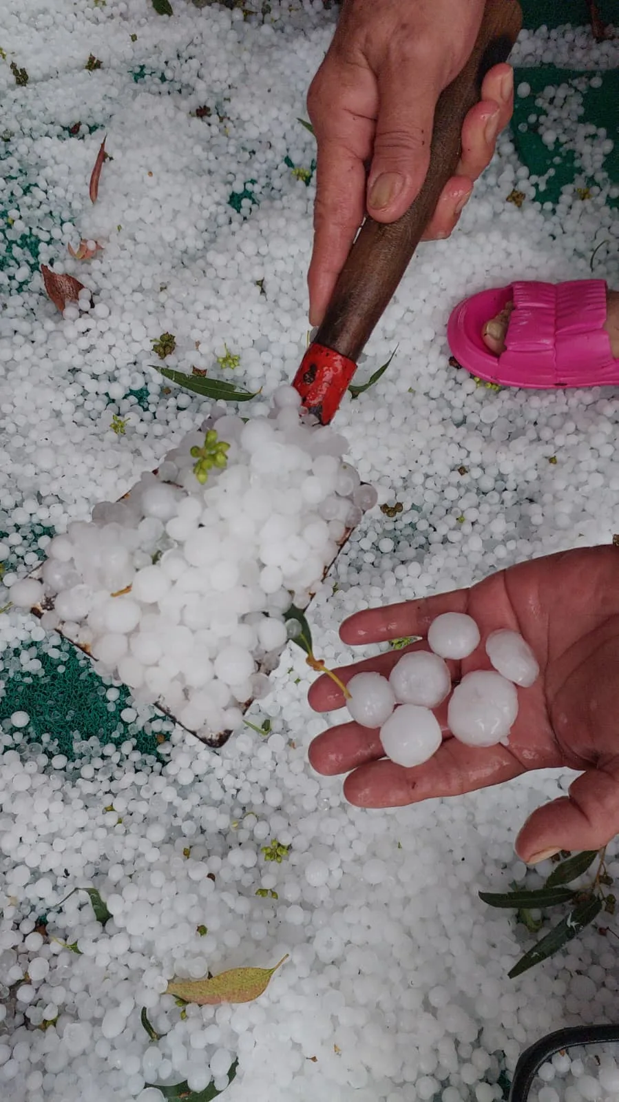 Mersin'de dolu yağdı