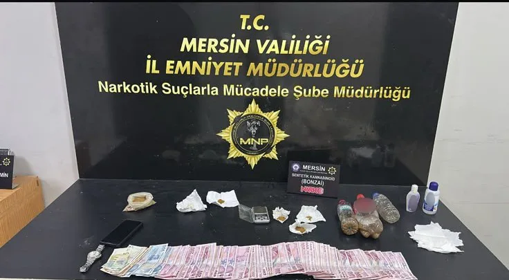 Mersin’de uyuşturucu operasyonları; 2 tutuklama