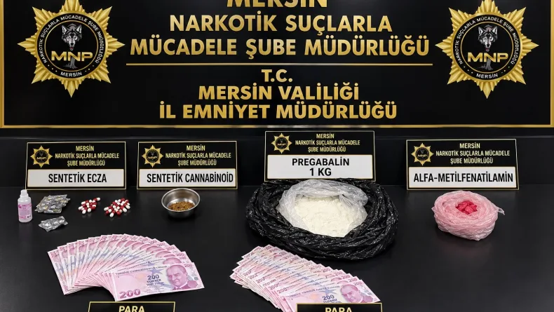 Mersin’de uyuşturucu operasyonunda 2 tutuklama