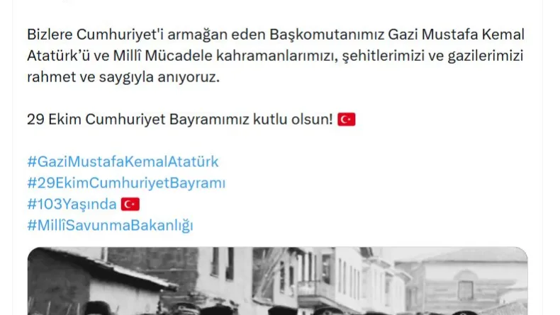MSB'den 29 Ekim Cumhuriyet Bayramı'na özel klip