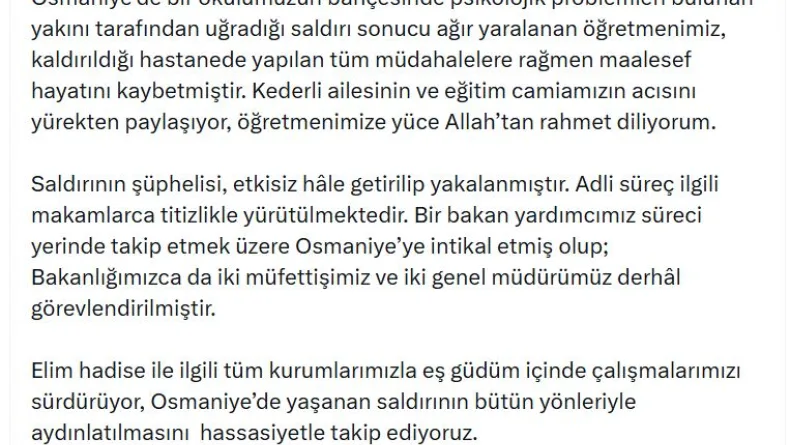 Okul bahçesinde tartıştığı öğretmen amcasını öldürdü (3)
