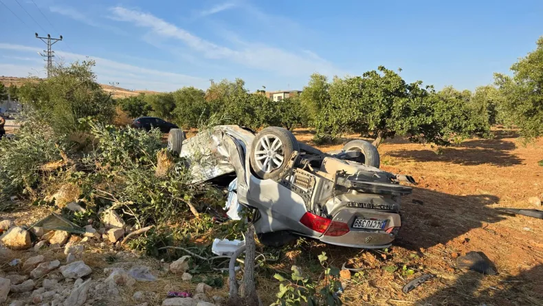 Otomobil fıstık bahçesine uçtu: 1 ölü, 6 yaralı