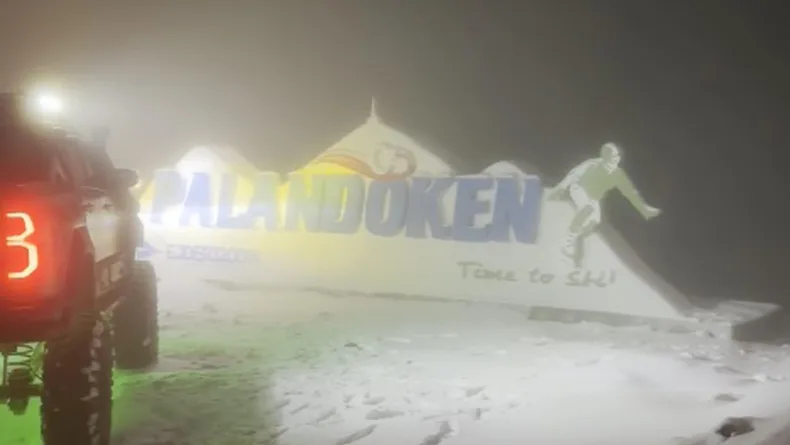 Palandöken'de kar kalınlığı 5 santimetreye yaklaştı