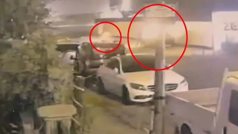 Park halindeki otomobili ateşe verdiler; o anlar kamerada