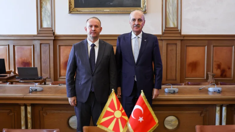 TBMM Başkanı Kurtulmuş, Kuzey Makedonya Meclis Başkanı Gaşi ile görüştü